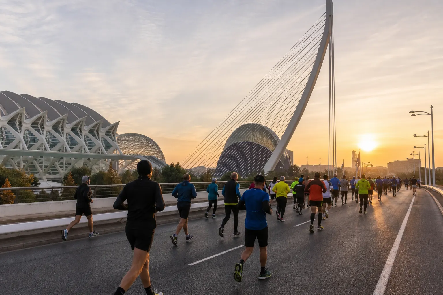 Illustration éditoriale ; elle ne documente pas cette édition ni le lieu exact. Maratón Valencia Trinidad Alfonso Zurich à Valencia