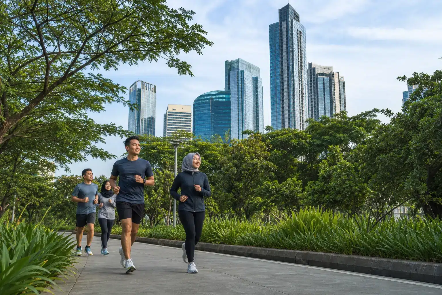 Illustration éditoriale ; elle ne documente pas cette édition ni le lieu exact. Pertamina ECO Runfest à Jakarta