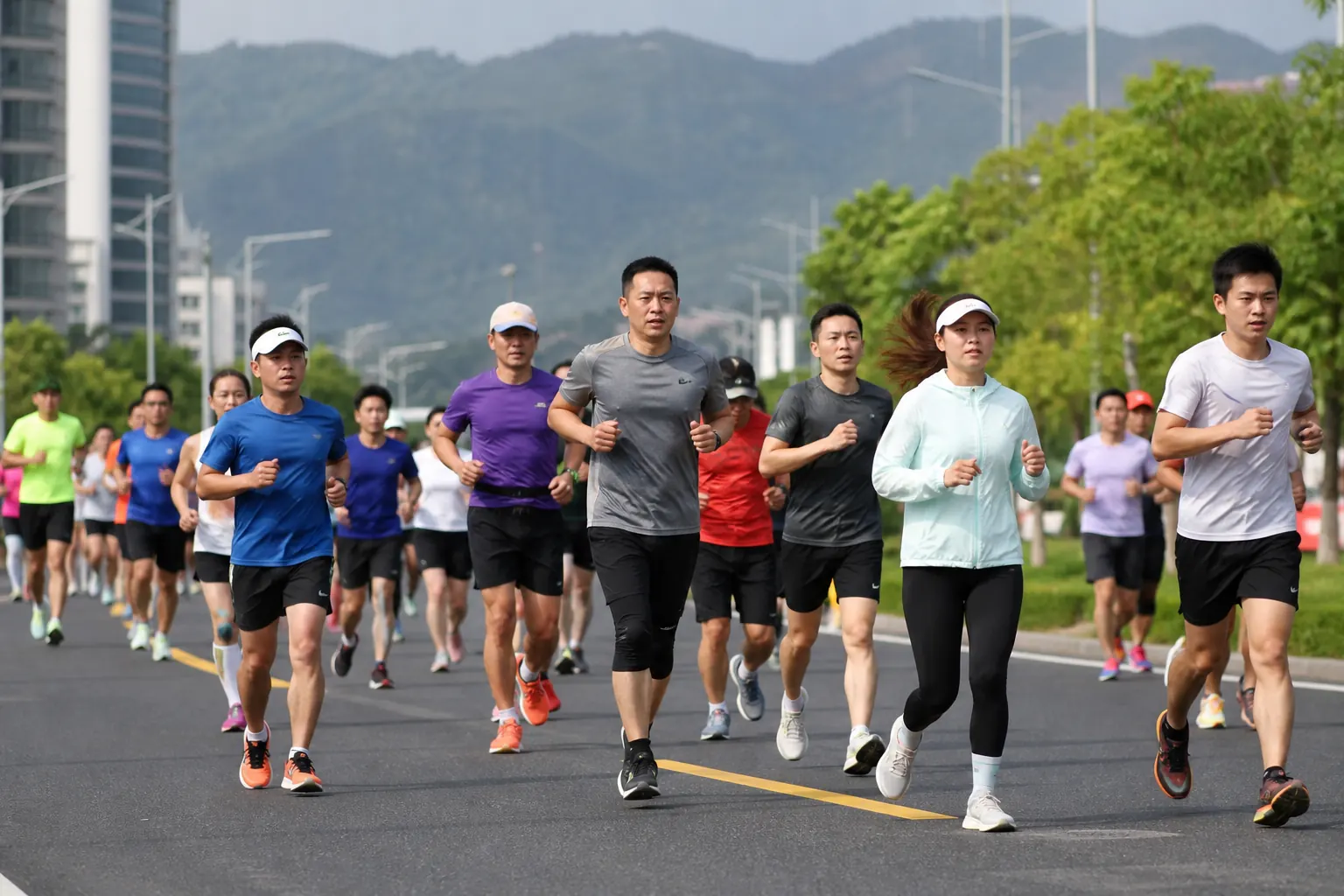 Illustrazione editoriale; non documenta questa edizione né il luogo esatto. Yiwu Half Marathon a Yiwu