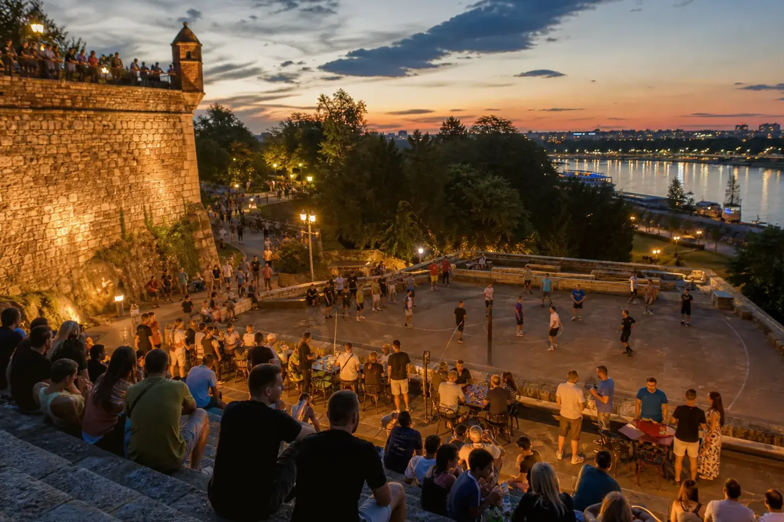Editorial illustration; it does not document this edition or the exact venue. Serbian 10km Championships in Belgrade