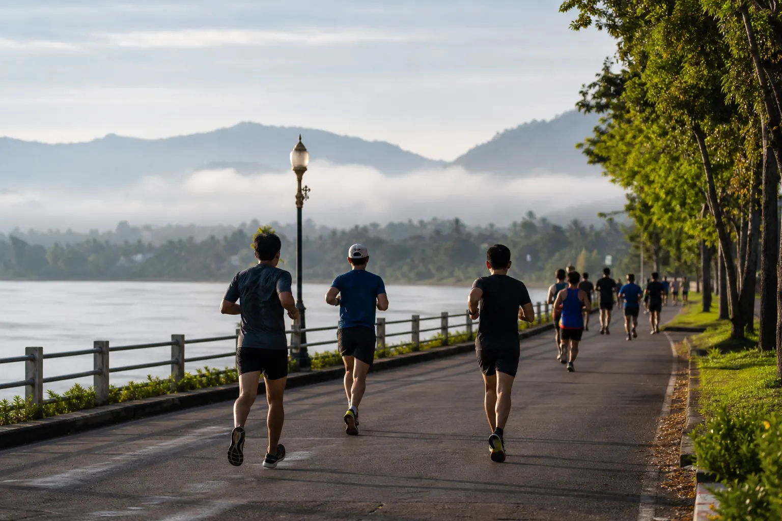 Illustration éditoriale ; elle ne documente pas cette édition ni le lieu exact. Scenic Half Marathon Nakhon Phanom à Nakhon Phanom