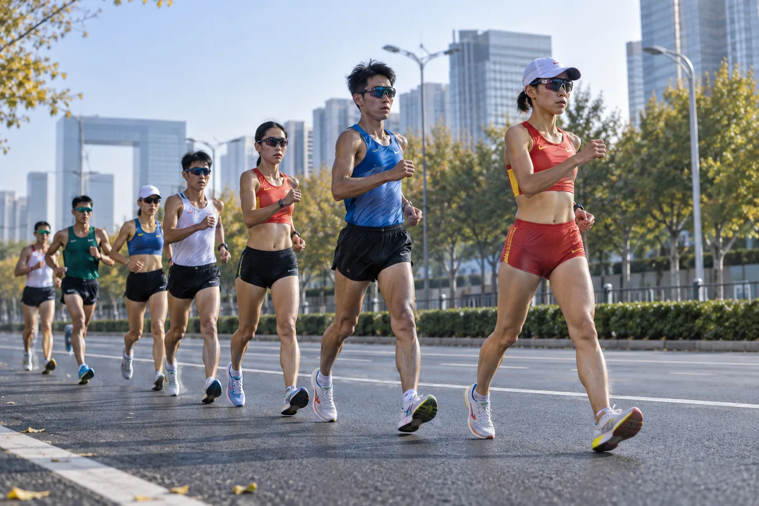 Illustration éditoriale ; elle ne documente pas cette édition ni le lieu exact. National Race Walking Championships à Langfang