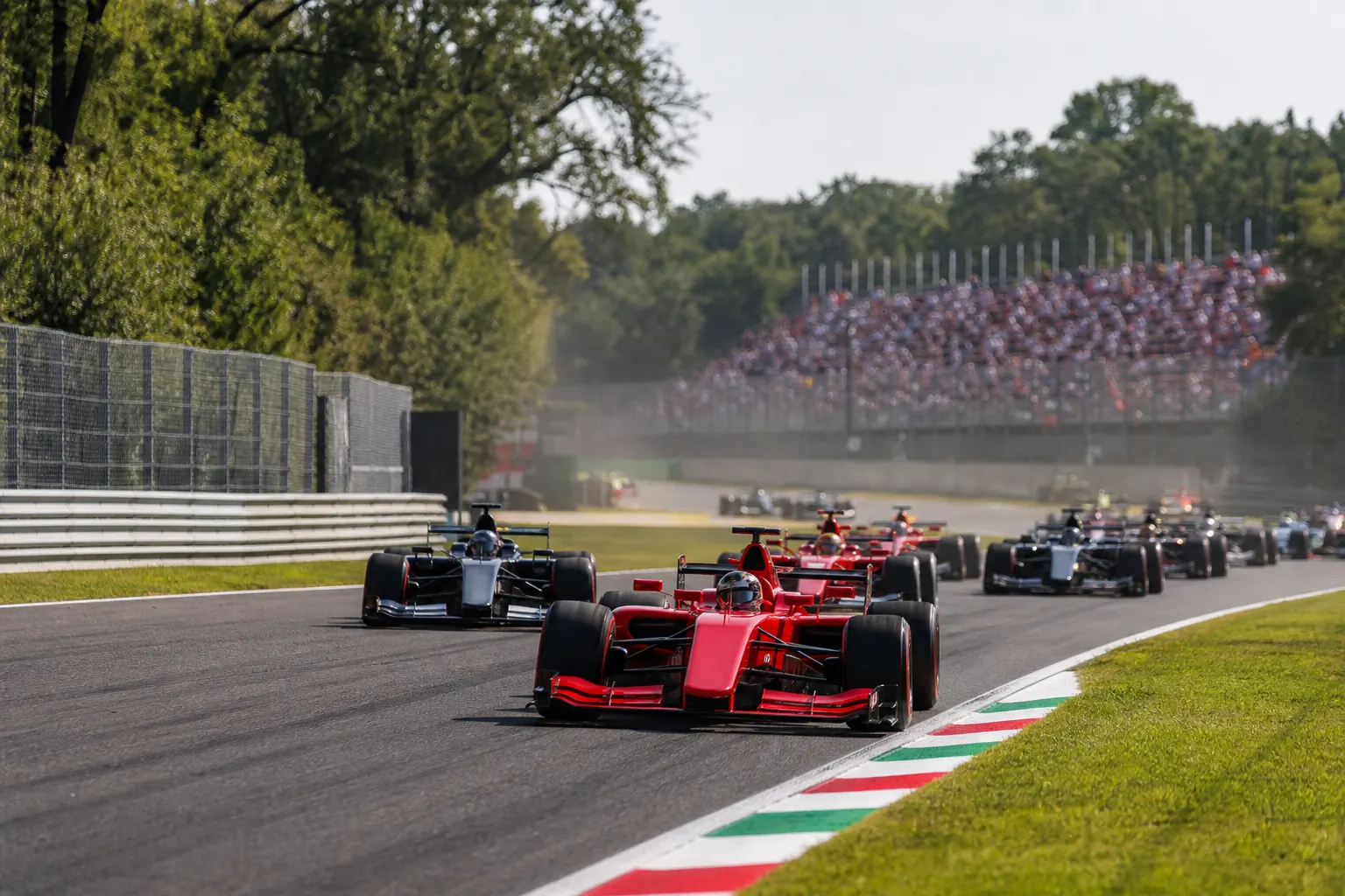 Editorial illustration; it does not document this edition or the exact venue. Formula 1 Italian Grand Prix in Monza