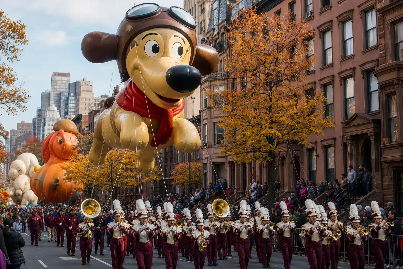 Illustration éditoriale ; elle ne documente pas cette édition ni le lieu exact. Macy’s Thanksgiving Day Parade à New York