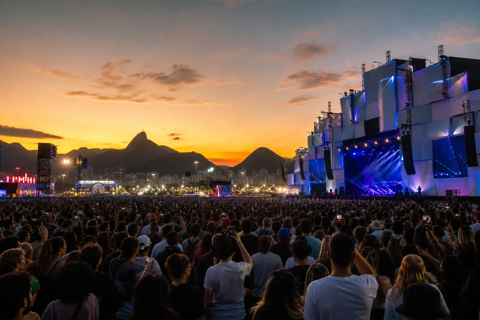 Illustration éditoriale ; elle ne documente pas cette édition ni le lieu exact. Rock in Rio à Rio de Janeiro