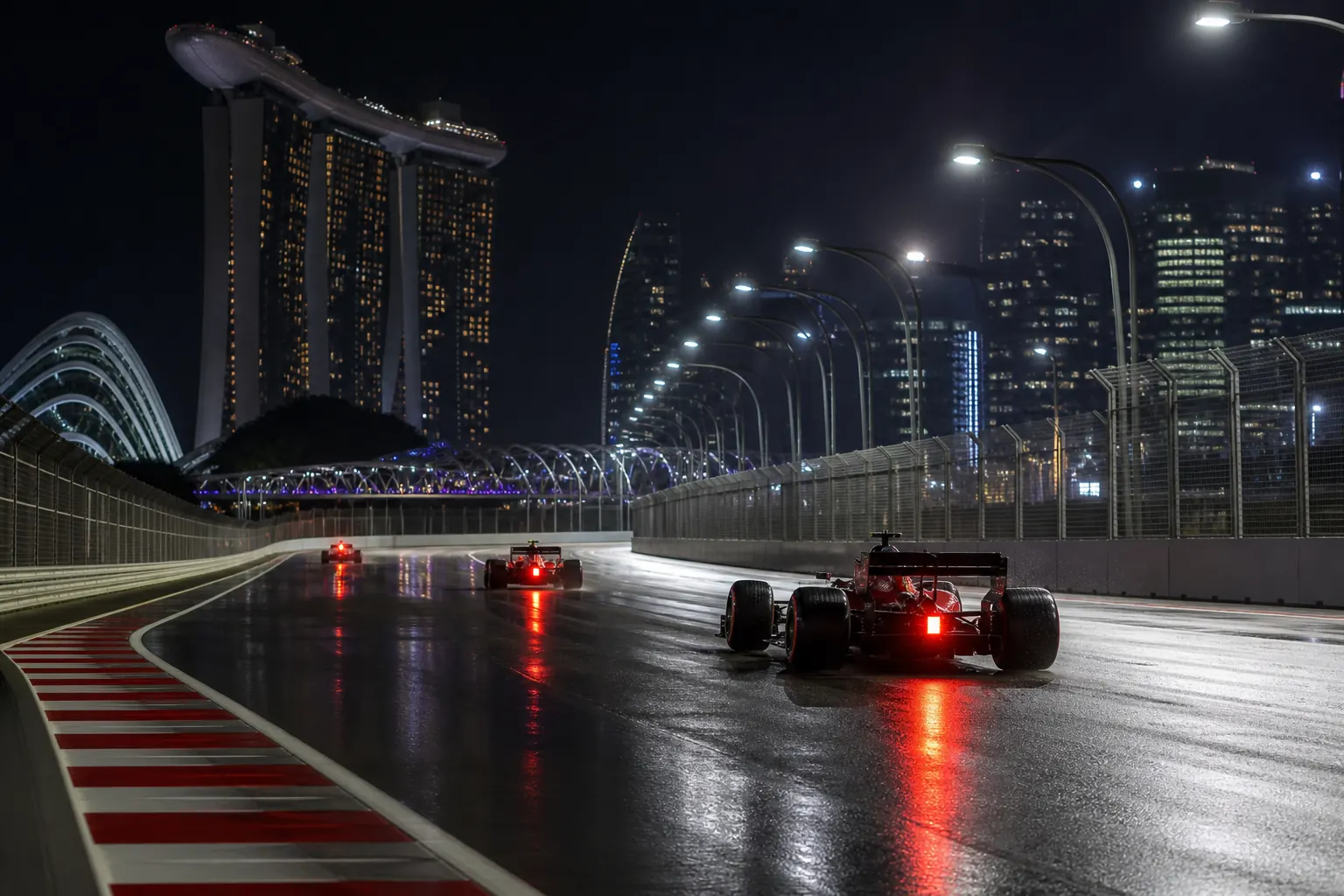Illustration éditoriale ; elle ne documente pas cette édition ni le lieu exact. Grand Prix de Singapour de Formule 1 à Singapour